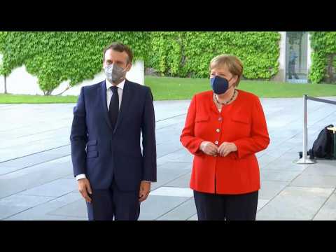 France's Macron arrives to dine with Merkel in Berlin