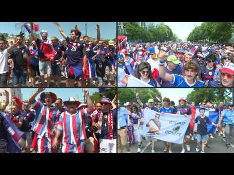 Euro 2020: France fans gather in Budapest ahead of match against Hungary