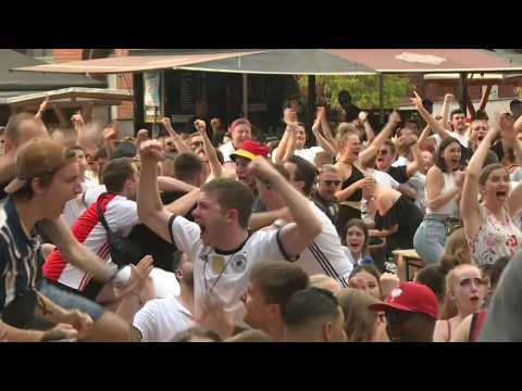 Euro 2020: Germany fans in Berlin celebrate two goals against Portugal