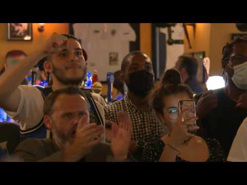 Euro 2020: France fans watch the Hungary v France match in a bar
