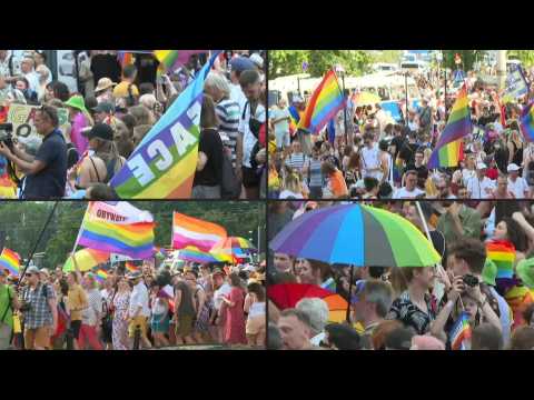 Gay pride parade in Warsaw