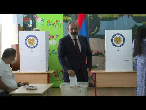 Armenian Prime Minister Pashinyan casts vote in parliamentary election