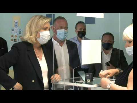 Regional elections: French far-right leader Marine Le Pen casts ballot