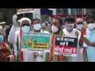 Protests against fuel price hike in India