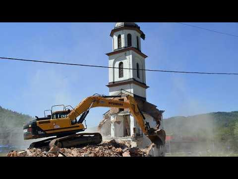 Illegal Serb church on Bosniak woman's land is destroyed