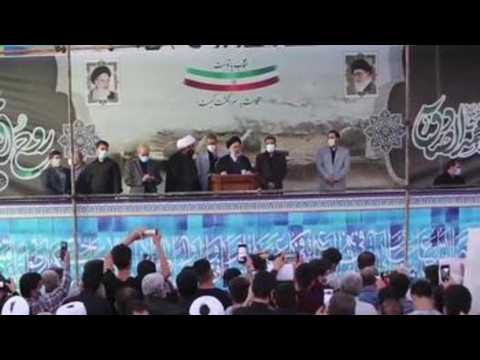 Iranian presidential candidate Ebrahim Raisi holds campaign rally ahead of elections