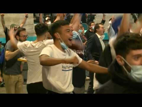 Euro 2020: Italian fans celebrate after the Azzurri scores against Turkey