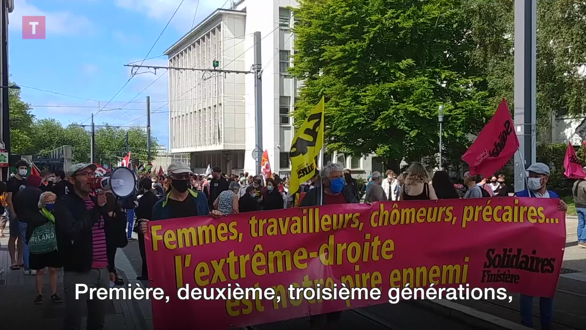500 personnes à la manifestation contre l'extrême droite à Brest (Le Télégramme)
