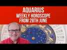 Aquarius Weekly Horoscope from 28th June 2021