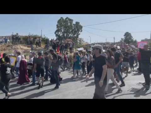 Protest in Jerusalem against eviction of Palestinian families