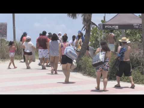 Miami celebrates Memorial Day, on the beach