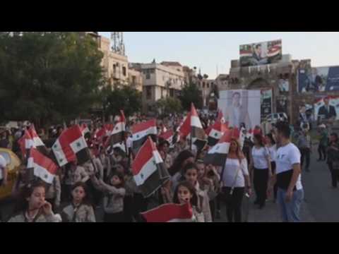 March in Damascus after Syria’s Assad wins 4th term