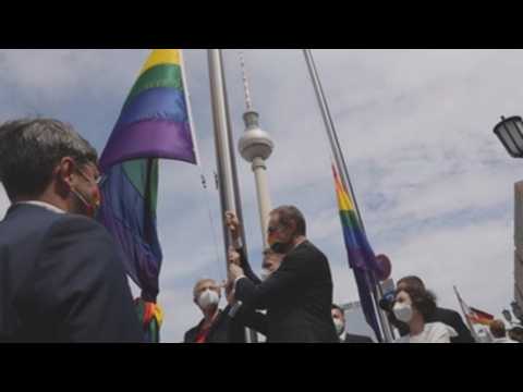Berlin raises LGBT flags ahead of Pride celebration