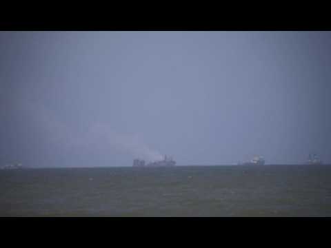 Oil spill fear deepens as gutted ship sinks off Sri Lanka coast