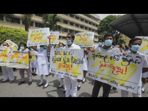 Health workers demand better labor conditions in Sri Lanka