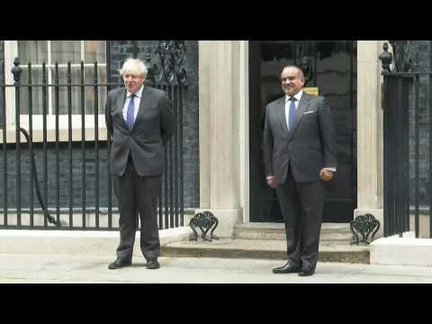 British PM welcomes the Crown Prince of Bahrain to Downing Street