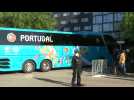 Euro 2020 : Fans cheer as Portugal arrive at team hotel in Munich