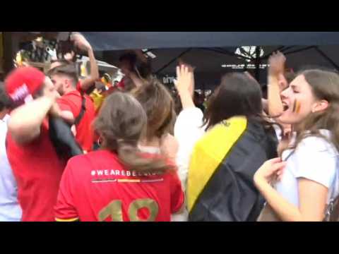 Euro 2020: Belgian fans go wild as Hazard scores against Denmark