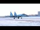Russian MOD footage shows SU-35 aircrafts taking off for Belarus