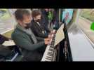 Pianiste à bord du tram