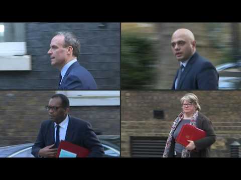 British ministers arrive for cabinet meeting after publication of the ‘partygate’ report