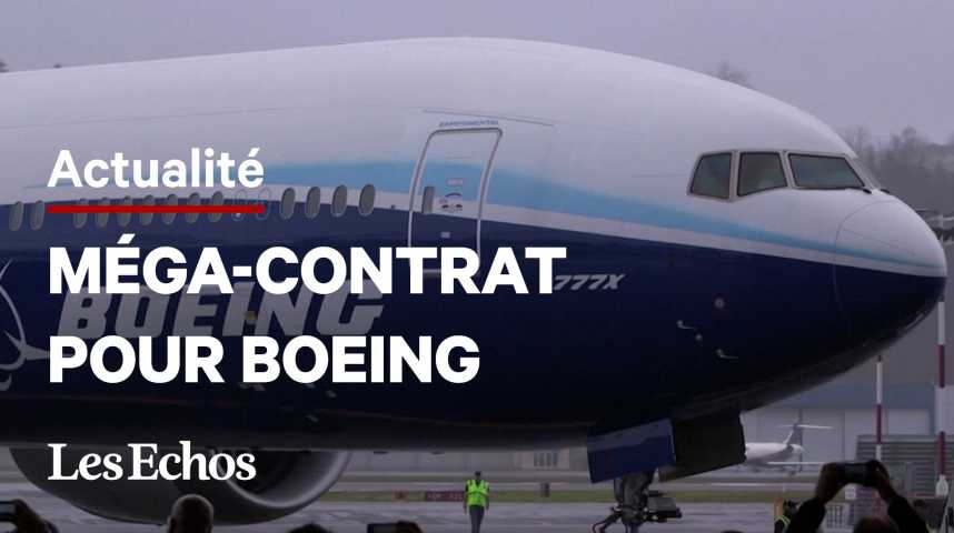 Illustration pour la vidéo Qatar Airways passe une commande géante auprès du constructeur Boeing