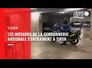 VIDÉO. À Caen, les motards de la gendarmerie nationale s'entraînent à tirer
