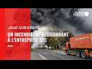 VIDEO. Un incendie à l'entreprise STC à Joué-sur-Erdre