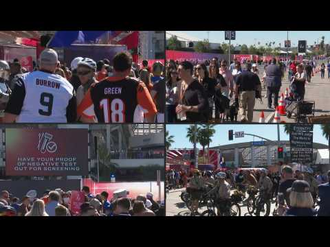 Game Day! Fans flock to SoFi Stadium ahead of Super Bowl blockbuster