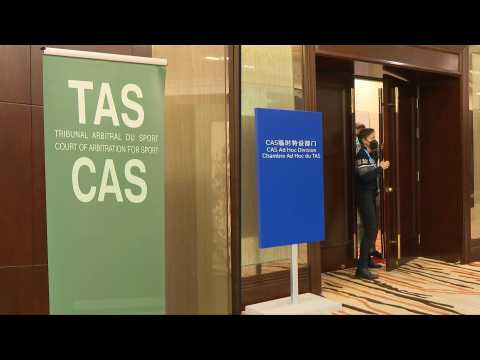 Beijing 2022: Images outside CAS office as it decides Valieva's fate