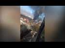 Ukraine: des immeubles résidentiels en feu ou détruits par les bombardements