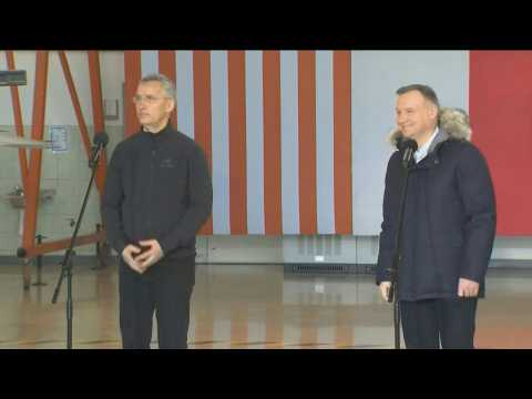 NATO's Stoltenberg meets Polish President Duda in Lask