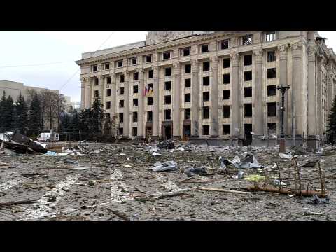 Ukraine: Kharkiv regional administration building destroyed by shelling