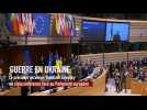 Le discours de Volodymyr Zelensky en visioconférence face au Parlement européen