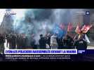Lyon : les policiers rassemblés devant la mairie