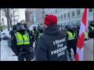 Protesters face off with police trying to clear trucker demo in Ottawa