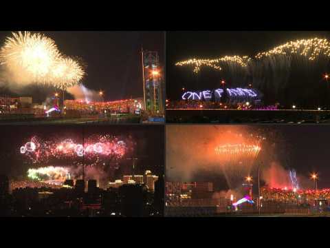 Beijing 2022: Fireworks at the end of the Winter Olympics closing ceremony