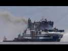 Greece ferry fire: Passenger found alive on ship near Corfu but 11 still missing