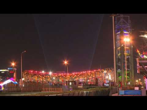 Beijing 2022: Images outside Beijing's National Stadium during the closing ceremony