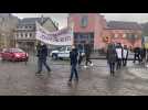 Manifestation contre la fermeture de classes au collège de Nouzonville