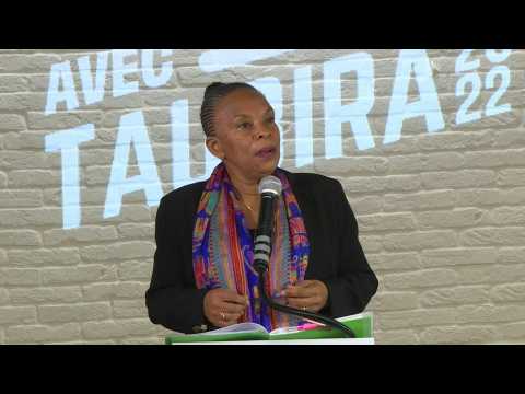 French presidential hopeful Taubira pushes for "union of the left"
