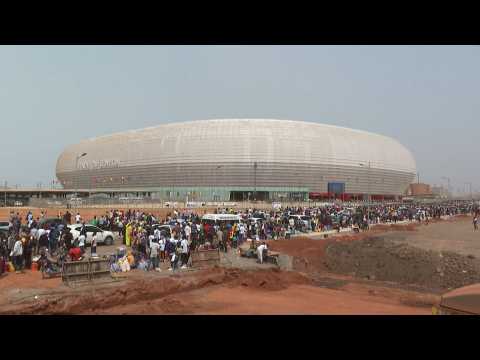 Spectators arrive for the inauguration of Senegal's new national stadium