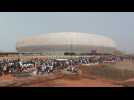 Spectators arrive for the inauguration of Senegal's new national stadium