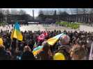 VIDÉO. À Brest, l'hymne ukrainien résonne sur la place de la Liberté