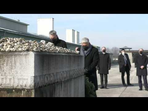 Israel Foreign Minister, Yair Lapid, pays tribute to Holocaust victims in Mauthausen