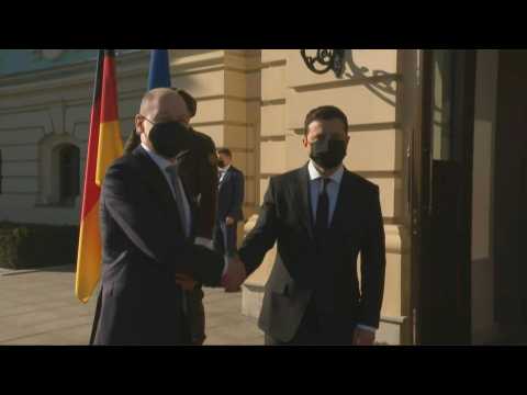 Germany's Scholz arrives to meet Ukraine's Zelensky for Russia crisis talks