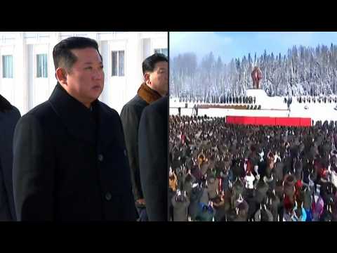 Kim Jong Un attends celebration of late father's 80th birth anniversary
