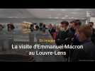 La visite d'Emmanuel Macron au Louvre-Lens en images