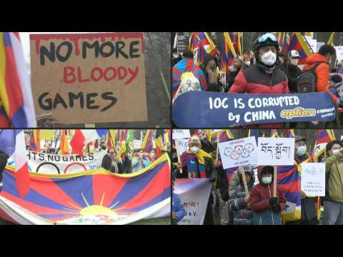 Tibetans rally outside IOC against Beijing Winter Olympics