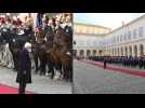 Italian President Mattarella arrives for guard of honour